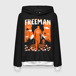 Толстовка-худи женская Walkin Freeman, цвет: 3D-белый