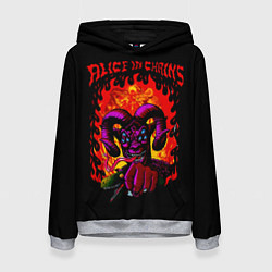 Толстовка-худи женская Alice in chains Demon, цвет: 3D-меланж