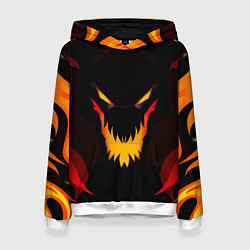 Толстовка-худи женская DOTA 2 SHADOW FIEND ТЕНЬ ОГОНЬ, цвет: 3D-белый