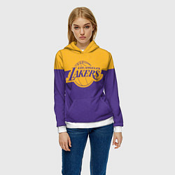 Толстовка-худи женская LAKERS LINE HEXAGON SPORT, цвет: 3D-белый — фото 2