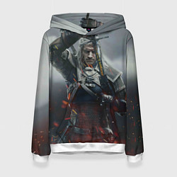 Толстовка-худи женская ВЕДЬМАК СЕРИАЛ ДИКАЯ ОХОТА, цвет: 3D-белый