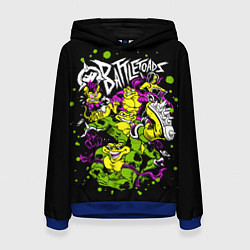 Толстовка-худи женская Battletoads - Боевые Жабы, цвет: 3D-синий