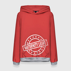 Толстовка-худи женская Maternity leave, цвет: 3D-меланж