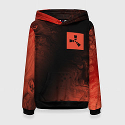 Толстовка-худи женская РАСТ Разводы, цвет: 3D-черный