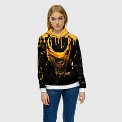 Толстовка-худи женская Bendy and the Ink Machine Бэнди чудовище, цвет: 3D-белый — фото 2