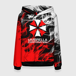 Толстовка-худи женская Umbrella Corporation Fire, цвет: 3D-черный