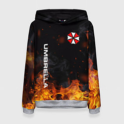 Толстовка-худи женская Umbrella Corporation Огонь, цвет: 3D-меланж