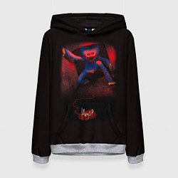 Толстовка-худи женская POPPY PLAYTIME HAGGY WAGGY ПОППИ ПЛЕЙТАЙМ ХАГГИ ВА, цвет: 3D-меланж