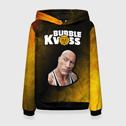Толстовка-худи женская BUBBLE KVASS - СКАЛА Пламя, цвет: 3D-черный