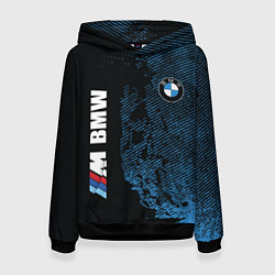 Толстовка-худи женская BMW M Series Синий Гранж, цвет: 3D-черный