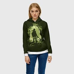 Толстовка-худи женская Link арт, цвет: 3D-белый — фото 2