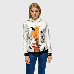 Толстовка-худи женская Волейбол Fly High Hinata, цвет: 3D-черный — фото 2