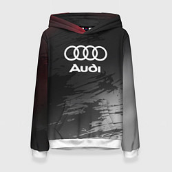 Толстовка-худи женская Audi туман, цвет: 3D-белый