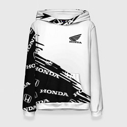Толстовка-худи женская Honda sport pattern, цвет: 3D-белый