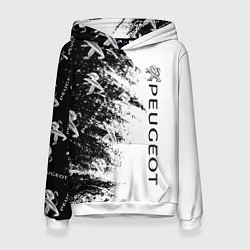 Толстовка-худи женская Peugeot Распылитель, цвет: 3D-белый