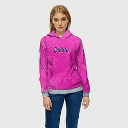 Толстовка-худи женская Daddy pink, цвет: 3D-меланж — фото 2