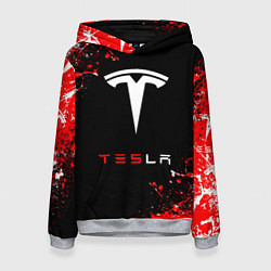 Толстовка-худи женская Tesla sport auto, цвет: 3D-меланж
