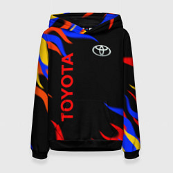 Женская толстовка Toyota Разноцветный огонь