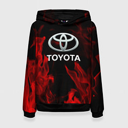 Толстовка-худи женская Toyota Red Fire, цвет: 3D-черный