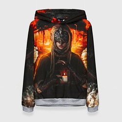 Толстовка-худи женская FIRE KEEPER Dark SOULS III Дарк соулс, цвет: 3D-меланж