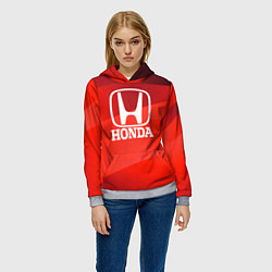 Толстовка-худи женская HONDA хонда, цвет: 3D-меланж — фото 2