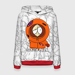 Толстовка-худи женская Мультфильм Южный парк Кенни South Park, цвет: 3D-красный