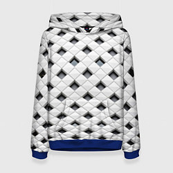 Толстовка-худи женская Необычная плитка, цвет: 3D-синий