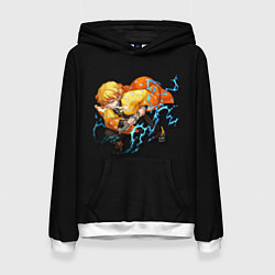 Толстовка-худи женская Зеницу Дыхание грома, цвет: 3D-белый