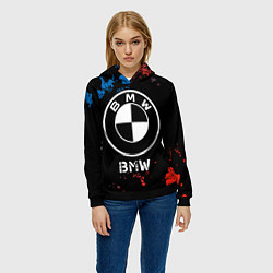 Толстовка-худи женская BMW BMW - Камуфляж, цвет: 3D-черный — фото 2