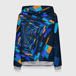 Толстовка-худи женская Geometric pattern Fashion Vanguard, цвет: 3D-меланж