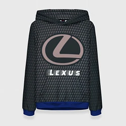 Толстовка-худи женская LEXUS Lexus - Карбон, цвет: 3D-синий