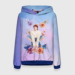 Толстовка-худи женская Хуа Ченьюй марсианские цветы HCY, цвет: 3D-синий