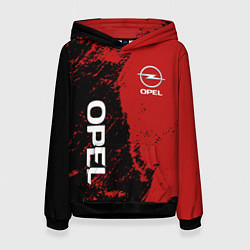 Толстовка-худи женская OPEL ОПЕЛЬ ДВА ЦВЕТА, цвет: 3D-черный