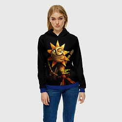 Толстовка-худи женская Five Nights at Freddys: Security Breach - Солнце D, цвет: 3D-синий — фото 2