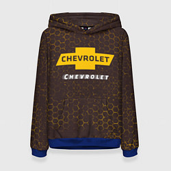 Толстовка-худи женская ШЕВРОЛЕ Chevrolet Графика, цвет: 3D-синий