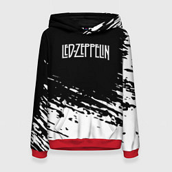 Толстовка-худи женская LED ZEPPELIN ЛЕД ЗЕППЕЛИН, цвет: 3D-красный