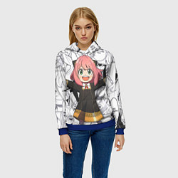 Толстовка-худи женская Семья Шпиона Spy x Family, цвет: 3D-синий — фото 2