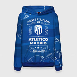 Толстовка-худи женская Atletico Madrid FC 1, цвет: 3D-синий