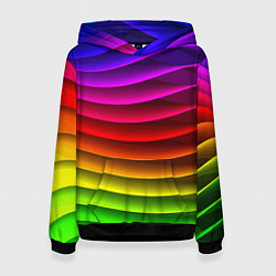 Женская толстовка Color line neon pattern Abstraction Summer 2023