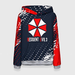 Толстовка-худи женская Umbrella Corporation Resident Evil Краски, цвет: 3D-меланж