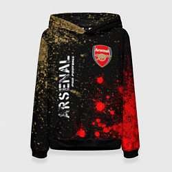 Толстовка-худи женская АРСЕНАЛ Arsenal Pro Football Краска, цвет: 3D-черный