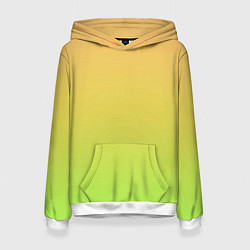 Толстовка-худи женская GRADIEND YELLOW-GREEN, цвет: 3D-белый