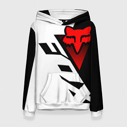 Толстовка-худи женская MOTO FOX - Мотокросс, цвет: 3D-белый