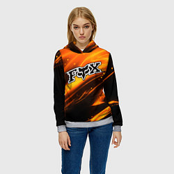 Толстовка-худи женская FOX RACING - ФОКС СИЯНИЕ, цвет: 3D-меланж — фото 2