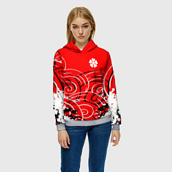 Толстовка-худи женская Чёрный клевер black clover Краски, цвет: 3D-меланж — фото 2