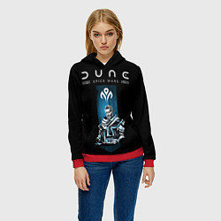 Толстовка-худи женская Dune: Spice Wars фракция контрабандисты, цвет: 3D-красный — фото 2