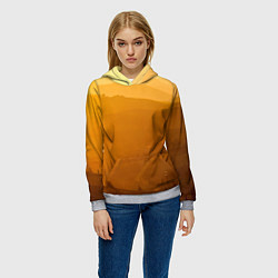 Толстовка-худи женская Закат в пригороде, цвет: 3D-меланж — фото 2