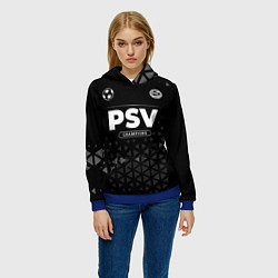 Толстовка-худи женская PSV Champions Uniform, цвет: 3D-синий — фото 2