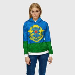 Толстовка-худи женская НИКТО КРОМЕ НАС ВДВ, цвет: 3D-белый — фото 2