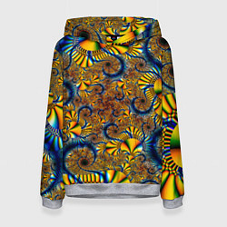 Женская толстовка FRACTAL COLOR PATTERN